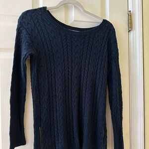 American Eagle Outfitters Dark Blue Cable Knit Sweater